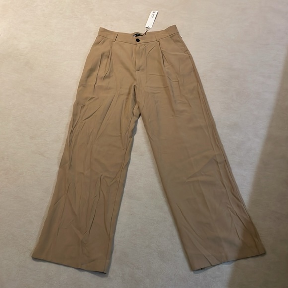 Zara beige wide leg trousers in size XL - Picture 6 of 12